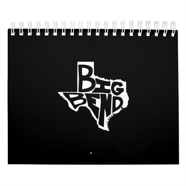Calendrier Big Bend West Texas Randonnée Retro Vintage (Protection)