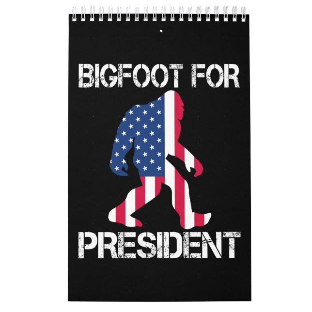 Calendrier Bigfoot pour président drôle Bigfoot (Protection)