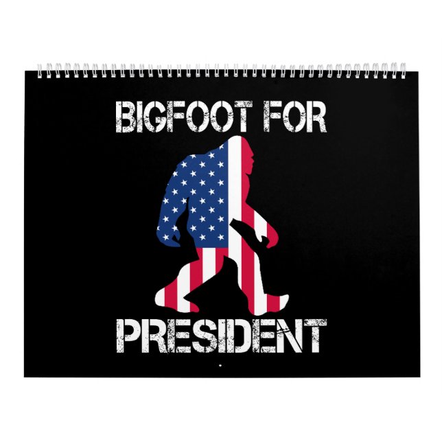 Calendrier Bigfoot pour président drôle Bigfoot (Protection)