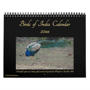 Calendrier Birds of India Nature Wildlife Photography 2025-26