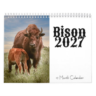 Calendrier Bison 2027 sur 12 Mois