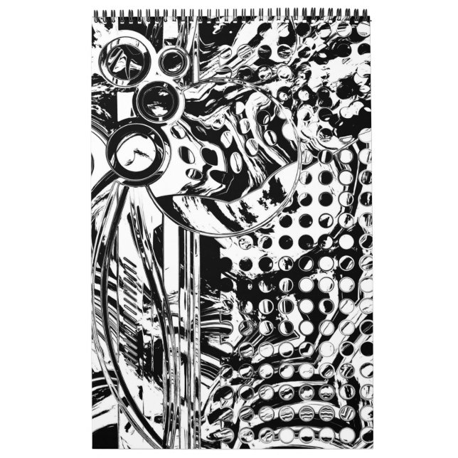 Calendrier Black and White Geometric Art 20 (Protection)