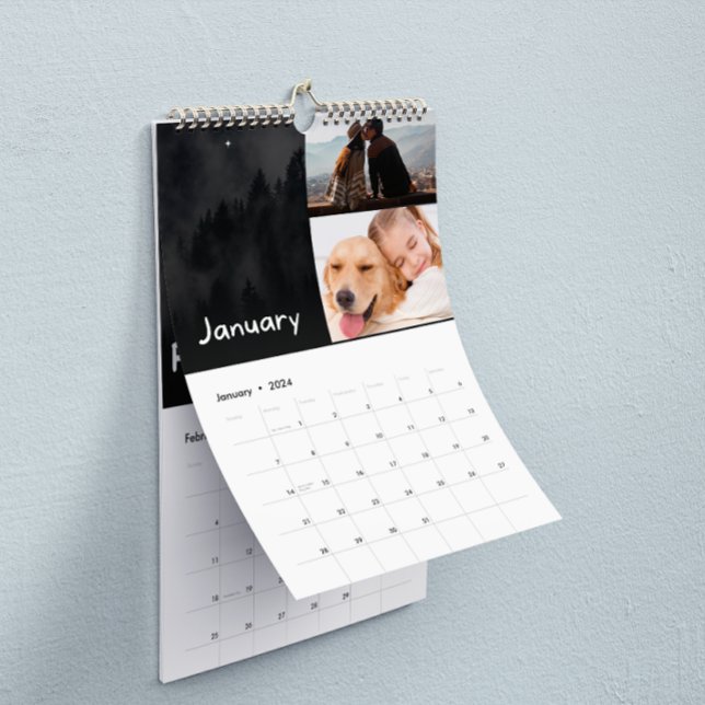 Calendrier Black And White Modern 2 Photo 2024 (Black And White Modern 2 Photo 2024 Calendar)