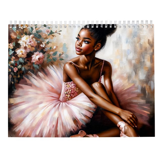 Calendrier Black Ballerinas Ballet Art Calendar (Dos)