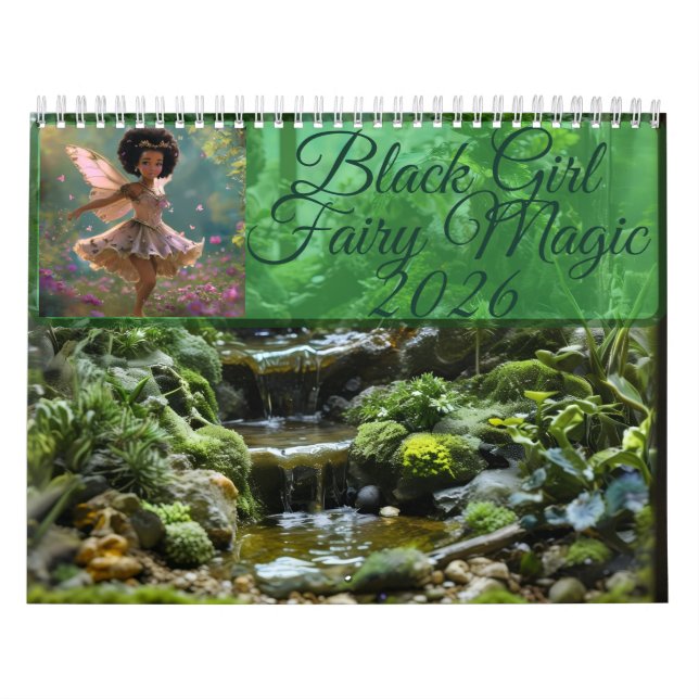 Calendrier Black Girl Fairy Magic 2026 Calendar (Protection)
