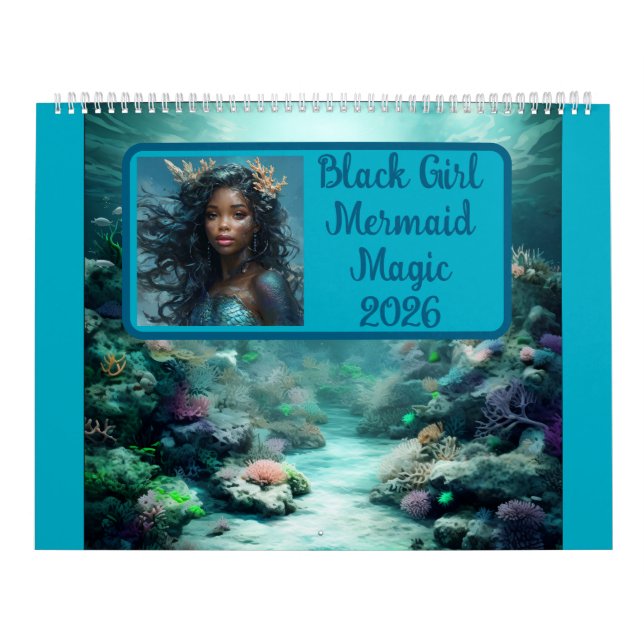 Calendrier Black Girl Mermaid Magic 2026 (Protection)