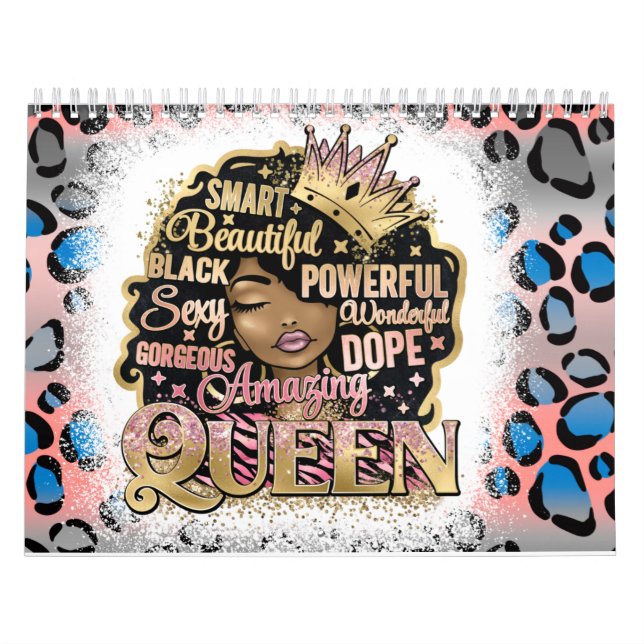 Calendrier Black Queen Melanin Femme Peau Brown Sista Magie (Protection)