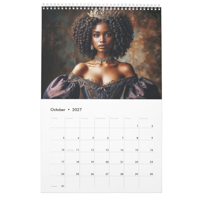 Calendrier Black Queens and Princesses Royal (Oct 2027)