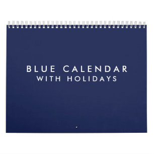Calendrier Blanc Bleu Avec Vacances 2025