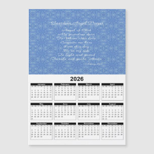 Calendrier bleu 2026 de la prière de l'ange gardie