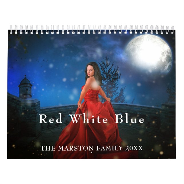 Calendrier Bleu blanc rouge 12-Calendrier (Protection)