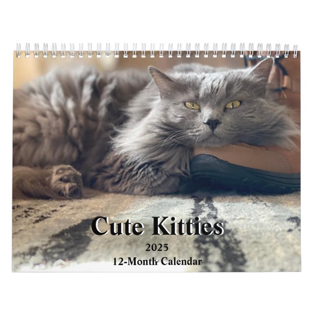 Calendrier Bleu russe et gingembre Orange Tabby Cats 2025 (Protection)