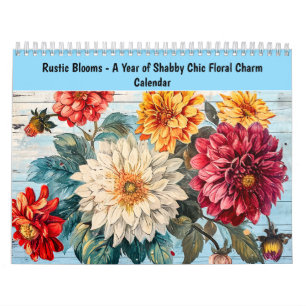 Calendrier Blooms Rustiques – Une Année de Charme Floral Shab