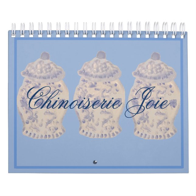 Calendrier Blue Chinoiserie Main Peint Ginger Jar Jars Cale (Protection)