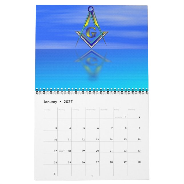 Calendrier BLUE LODGE (Jan 2027)