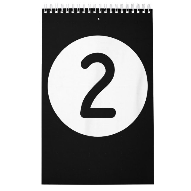 Calendrier Blue Pool Ball Numéro Deux Billard Snooker (Protection)