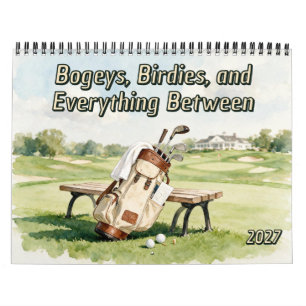 Calendrier Bogeys Birdies et Tout Entre Golf Drôle