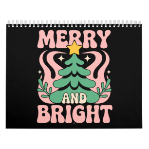 Calendrier Boho Merry and Bright Fleurs Personnalisées Noël