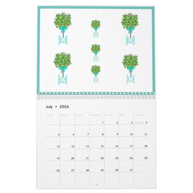 Calendrier Boîte à Plante de Jardin Topiaire de tilleul (Jul 2026)