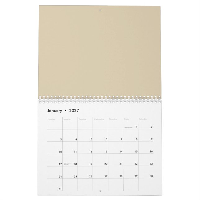 Calendrier Bonheur Botanique (Jan 2027)