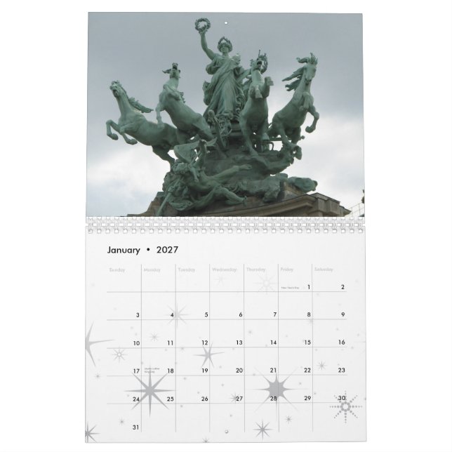 CALENDRIER BONJOUR PARIS (Jan 2027)