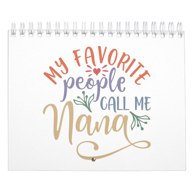 Calendrier Bonne Idée De Conception Pour Grand-Mère (Protection)