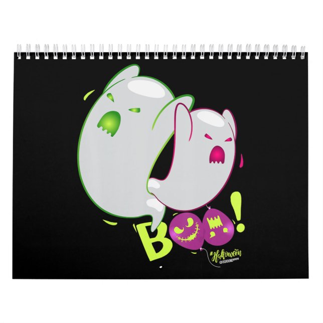 Calendrier Boo Ghost Bats Spider Halloween Déplaisant (Protection)