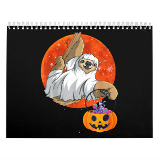Calendrier Boo Halloween Avec Sloth Witch Casquette Et Spider