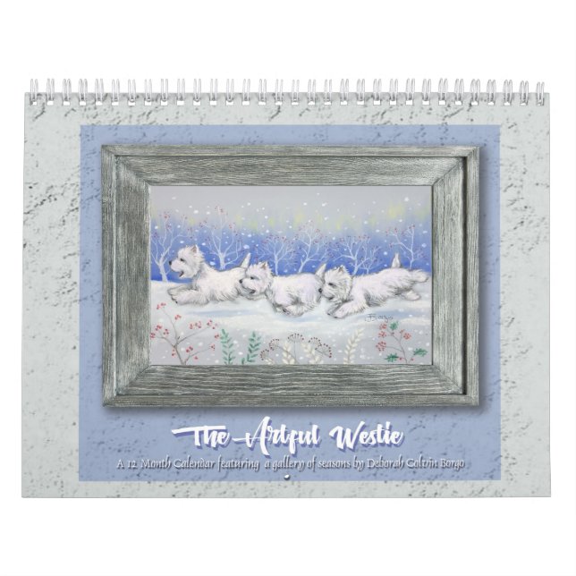 Calendrier Borgo's The Artful Westie 2025 Calendar (Protection)