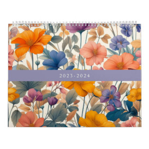 Calendrier Botanique bohème fleurie et rustique