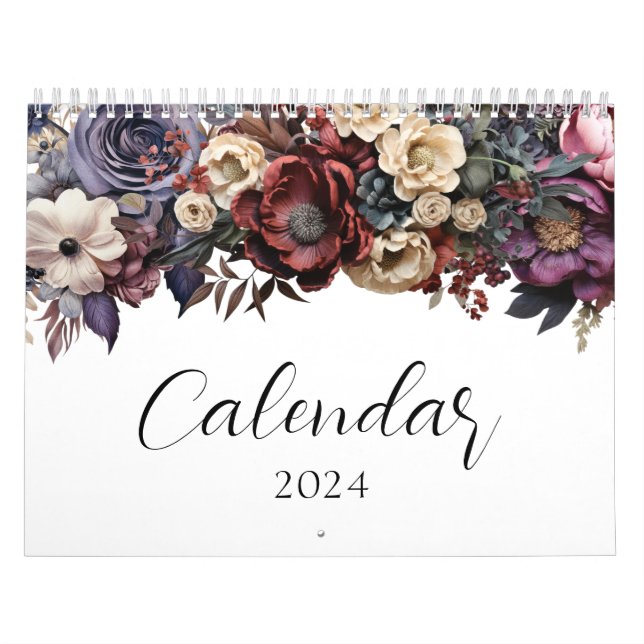 Calendrier botanique floral élégant (Protection)