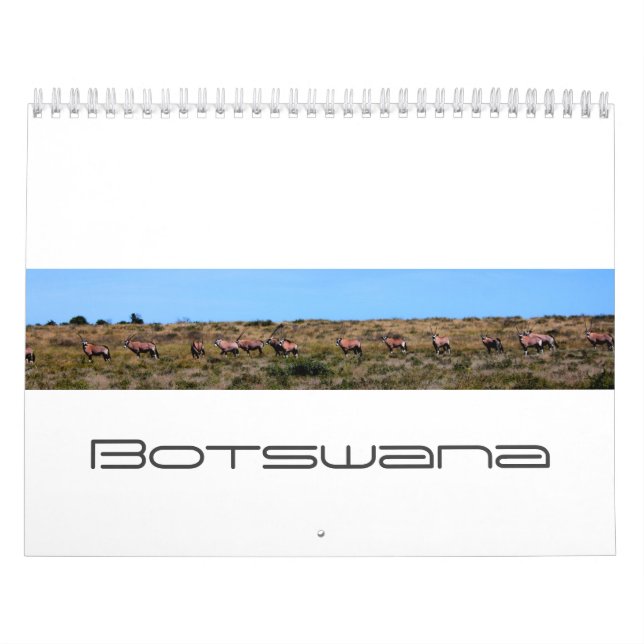 Calendrier Botswana Nature Kubu Baobab Island Makgadikgadi (Protection)