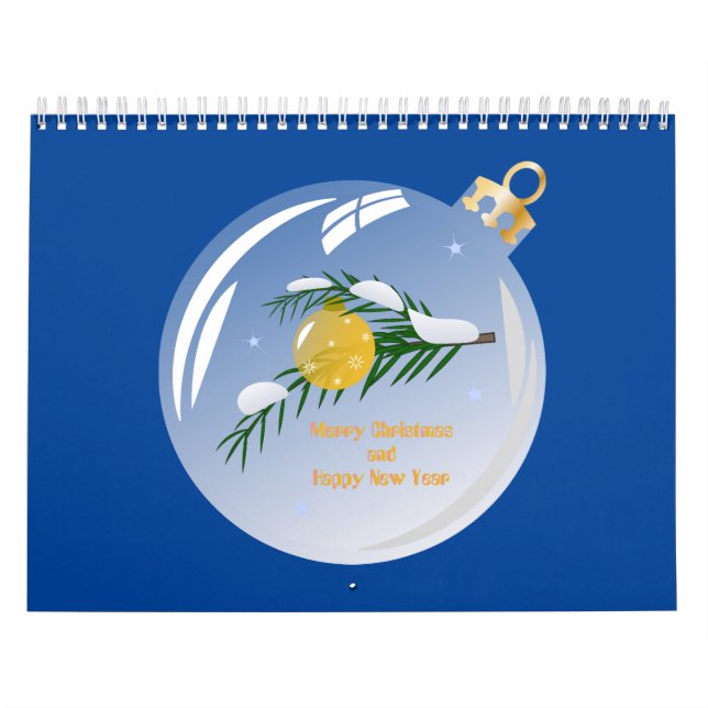 Calendrier Branche de Noël décorée en bauble (Protection)