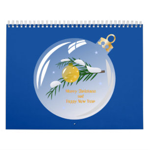 Calendrier Branche de Noël décorée en bauble