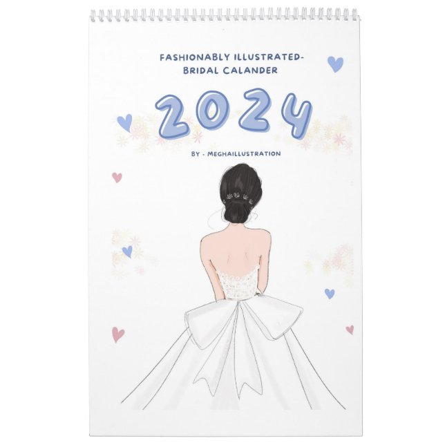Calendrier Bridal, 2024, illustration de mode, (Protection)