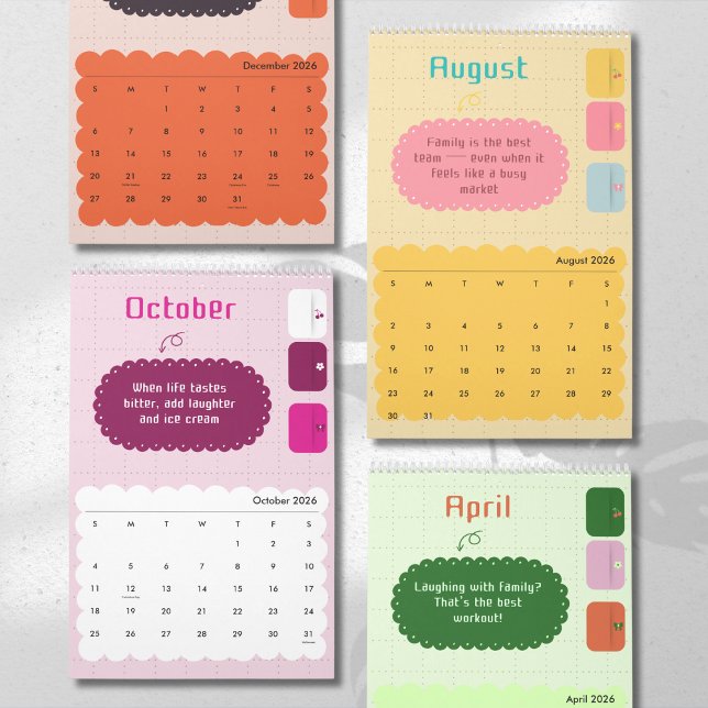 Calendrier Bright Colors & Cheerful Inspiration Calendar (Créateur téléchargé)