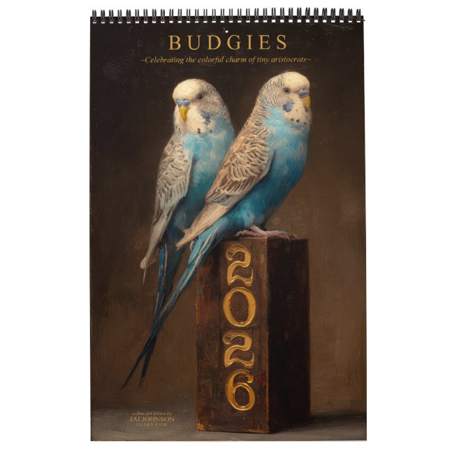 Calendrier BUDGIES 2026 Parakeets Art (Protection)