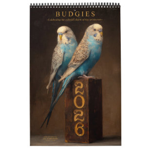 Calendrier BUDGIES 2026 Perruches Art
