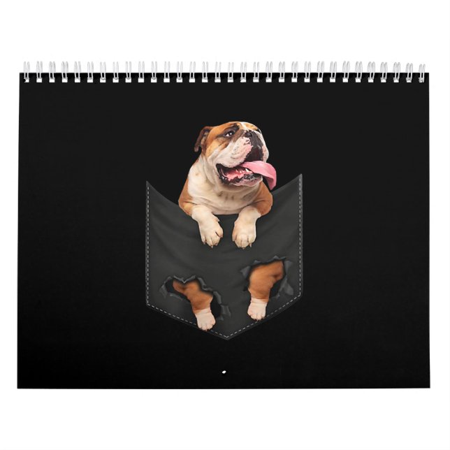 Calendrier Bulldog Anglais Dans Votre Poche Chiens Amateurs (Protection)