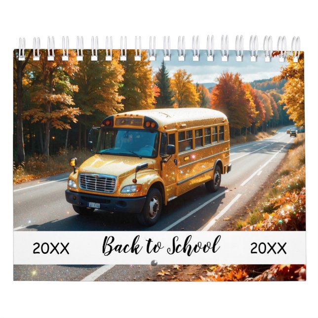 Calendrier Bus étonnant de l'école Sparkling (Protection)