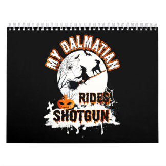 Calendrier Cadeau dalmate | My Dalmatian Rides Shotgun