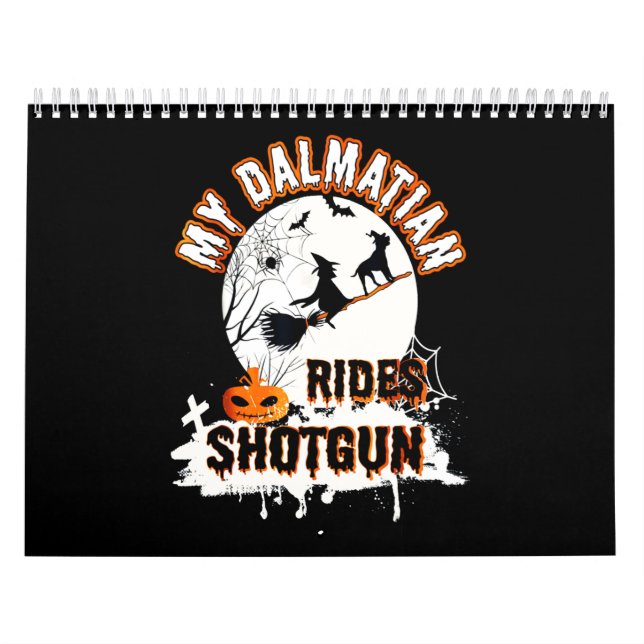 Calendrier Cadeau dalmate | My Dalmatian Rides Shotgun (Protection)