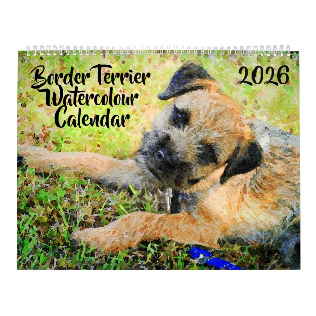 Calendrier Cadeau de maman de chien Border Terrier 2026 Cadea (Protection)