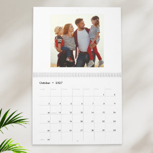Calendrier Cadeau de photo de famille personnalisé 2027 sur 1
