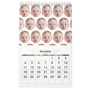 Calendrier Cadeau de visage de conception personnalisée pour