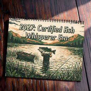 Calendrier Cadeau drôle pour grand-père pêcheur avec l'argot 