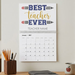Calendrier Cadeau personnalisé Meilleur Professeur - Cadeau P