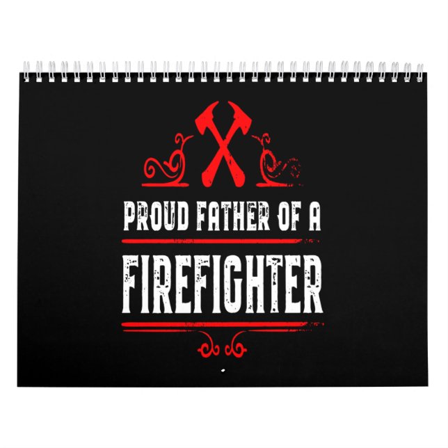 Calendrier Cadeau pompier | Père Fière D'Un Pompier (Protection)