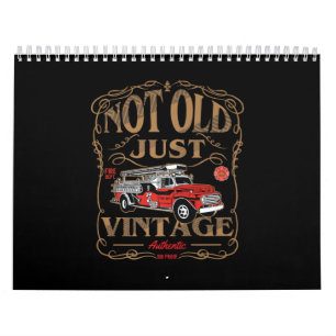 Calendrier Cadeau pompier Vieux pompier Vintage
