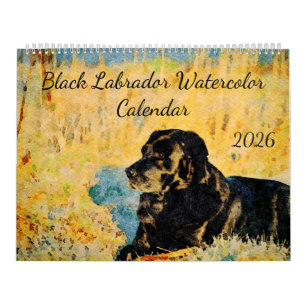 Calendrier Cadeau pour amateur de chien Black Lab 2026 et cha